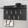 Appendiabiti a muro 70x40x20 cm nero MIT6