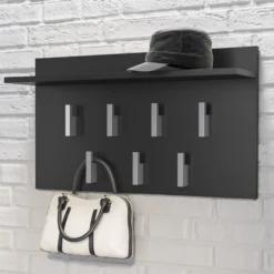 Appendiabiti a muro 70x40x20 cm nero MIT6