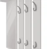 Appendiabiti a parete con specchio 85x82x15 cm bianco MIT7