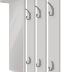 Appendiabiti a parete con specchio 85x82x15 cm bianco MIT7