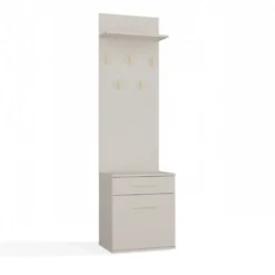 Appendiabiti con scarpiera moderno beige cashmere MIT8