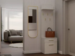 Appendiabiti con scarpiera moderno beige cashmere MIT8