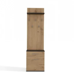 Appendiabiti con scarpiera moderno rovere e antracite MIT8