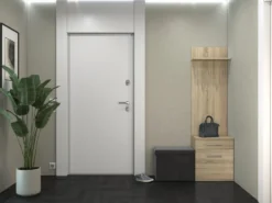 Appendiabiti con scarpiera moderno rovere chiaro MIT8