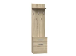 Appendiabiti con scarpiera moderno rovere chiaro MIT8