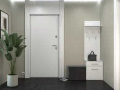 Appendiabiti con scarpiera moderno bianco MIT8