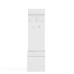 Appendiabiti con scarpiera moderno bianco MIT8