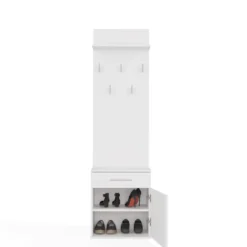 Appendiabiti con scarpiera moderno bianco MIT8