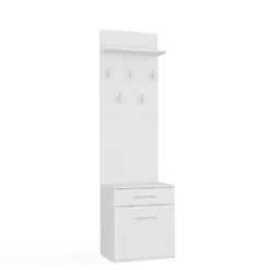 Appendiabiti con scarpiera moderno bianco MIT8