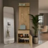 Appendiabiti con scarpiera moderno rovere MIT8