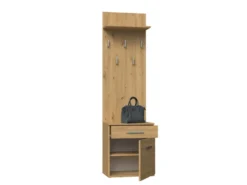 Appendiabiti con scarpiera moderno rovere MIT8