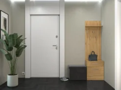 Appendiabiti con scarpiera moderno rovere MIT8