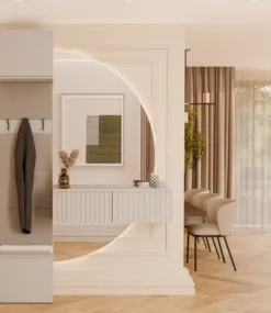 Appendiabiti ingresso 50x238 cm con scarpiera beige cashmere MIT17