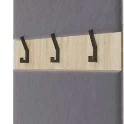 Appendiabiti ingresso 50x238 cm con scarpiera rovere chiaro e grigio MIT17
