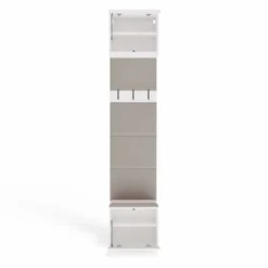 Appendiabiti ingresso 50x238 cm con scarpiera bianco e beige cashmere MIT17