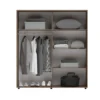Armadio a 2 ante scorrevoli moderno 180x200x59 cm rovere AG45