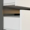 Armadio a 2 ante 90x180 cm con cassetti bianco e antracite AT10