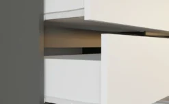Armadio a 2 ante 90x180 cm con cassetti bianco e antracite AT10
