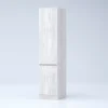 Armadio a colonna 2 ante battenti moderno 45x200x52 cm bianco legno AG54