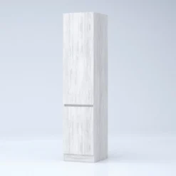 Armadio a colonna 2 ante battenti moderno 45x200x52 cm bianco legno AG54