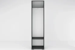 Armadio a colonna antracite e rovere naturale ASG1