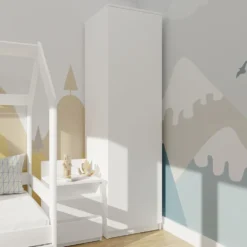 Armadio ad anta battente 50x180 apertura tip-on bianco AT7