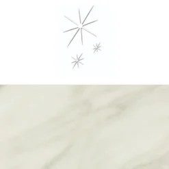 Armadio a due ante a specchio marmo e bianco lucido AU43