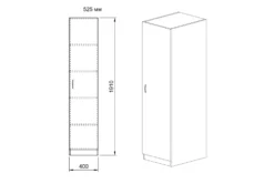 Armadio 1 anta in rovere AI1010