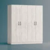 Armadio 4 ante battenti 160x181x52 cm bianco legno AG43
