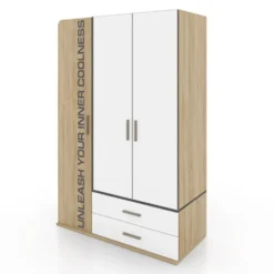 Armadio 3 ante in rovere/bianco AI1019