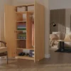 Armadio 2 ante 90x180 cm con ripiani interni rovere AT9