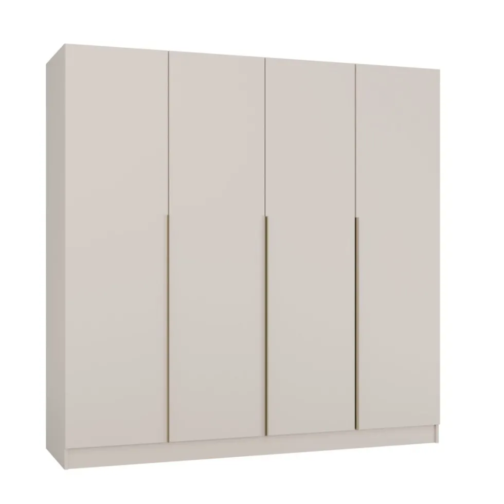 Armadio 4 ante 200x200 cm design elegante beige cashmere AT18