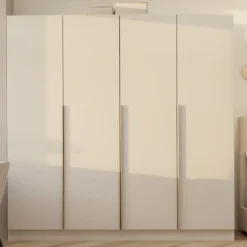 Armadio 4 ante 200x200 cm design elegante beige cashmere AT18