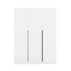 Armadio 3 ante 150x200 cm design elegante bianco opaco AT17