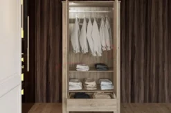 Armadio economico 2 ante in rovere scuro AI1015