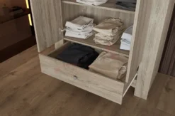 Armadio economico 2 ante in rovere scuro AI1015