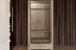 Armadio economico 2 ante in rovere scuro AI1015