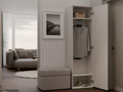 Armadio guardaroba per ingresso beige cashmere MIT4