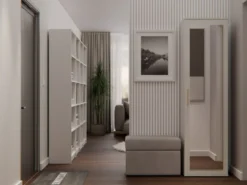 Armadio guardaroba per ingresso beige cashmere MIT4