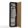 Armadio guardaroba per ingresso rovere e antracite MIT4