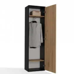 Armadio guardaroba per ingresso rovere e antracite MIT4