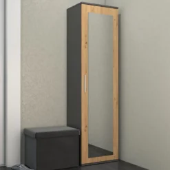 Armadio guardaroba per ingresso rovere e antracite MIT4
