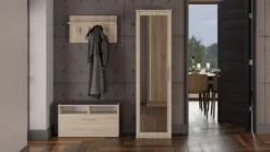 Armadio guardaroba per ingresso rovere chiaro MIT4
