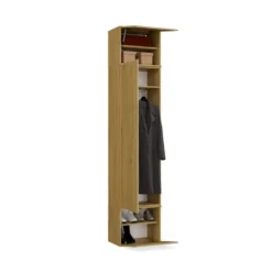 Armadio guardaroba 50x238 cm per ingresso rovere e grigio MIT16