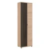Armadio moderno 2 ante battenti 202x60 rovere e nero AP4