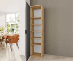 Armadio scarpiera 45x184 cm rovere e grafite 5 ripiani ASI4