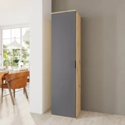 Armadio scarpiera 45x184 cm rovere e grafite 5 ripiani ASI4