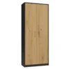 Armadio ufficio moderno 74x180x35 cm rovere e antracite AT1
