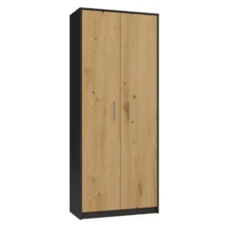 Armadio ufficio moderno 74x180x35 cm rovere e antracite AT1