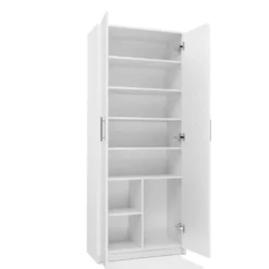 Armadio ufficio moderno 74x180x35 cm bianco AT1